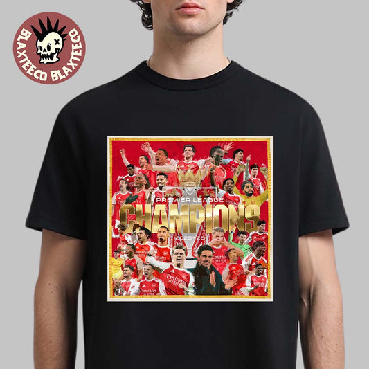 Arsenal 2026 Premier League Champions Poster T-Shirt Unisex T-shirt, Sweatshirt, Hoodie, Long Sleeve Tee - T-Shirt, Sweatshirt, Hoodie