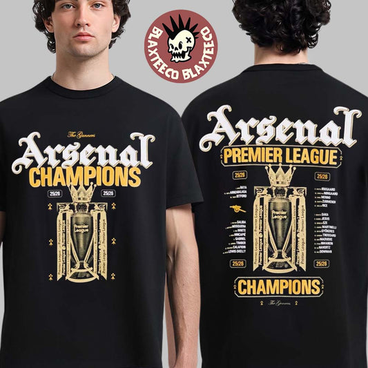 Arsenal 2026 Premier League Champions Trophy Crew T-Shirt Unisex T-shirt, Sweatshirt, Hoodie, Long Sleeve Tee - T-Shirt, Sweatshirt, Hoodie