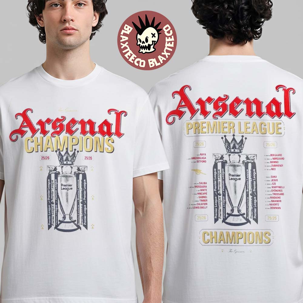 Arsenal 2026 Premier League Champions Trophy Crew - Adult & Kids T-Shirts, Sweatshirts & Hoodies apparel design preview 2