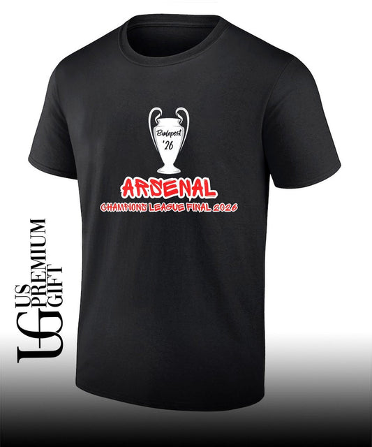 Arsenal Champions League Final 2026 trophy shirt Unisex T-shirt, Sweatshirt, Hoodie, Long Sleeve Tee - T-Shirt, Sweatshirt, Hoodie