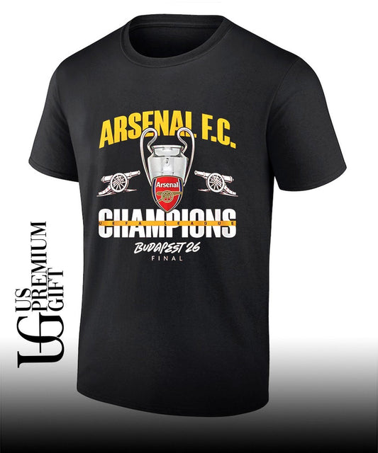 Arsenal FC Champions UEFA League 2026 Kings of Europe shirt Unisex T-shirt, Sweatshirt, Hoodie, Long Sleeve Tee - T-Shirt, Sweatshirt, Hoodie