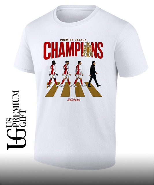 Arsenal Premier League Champions 2025-2026 abbey road shirt Unisex T-shirt, Sweatshirt, Hoodie, Long Sleeve Tee - T-Shirt, Sweatshirt, Hoodie