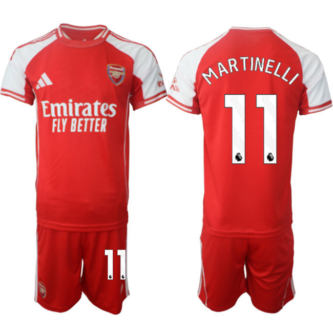 Arsenal F.C #11 Gabriel Martinelli Red 2025 Home Soccer Jersey Suit sports jersey product view 1