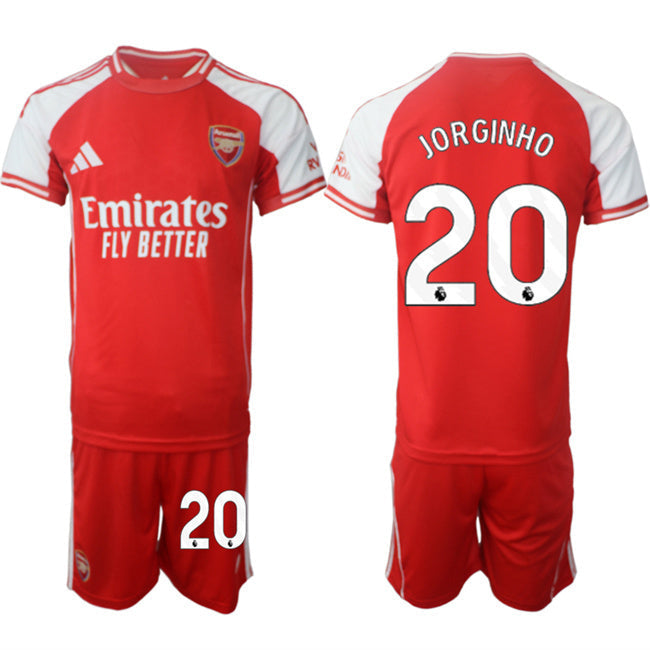 Arsenal F.C #20 Jorginho Red 2025 Home Soccer Jersey Suit sports jersey product view 1