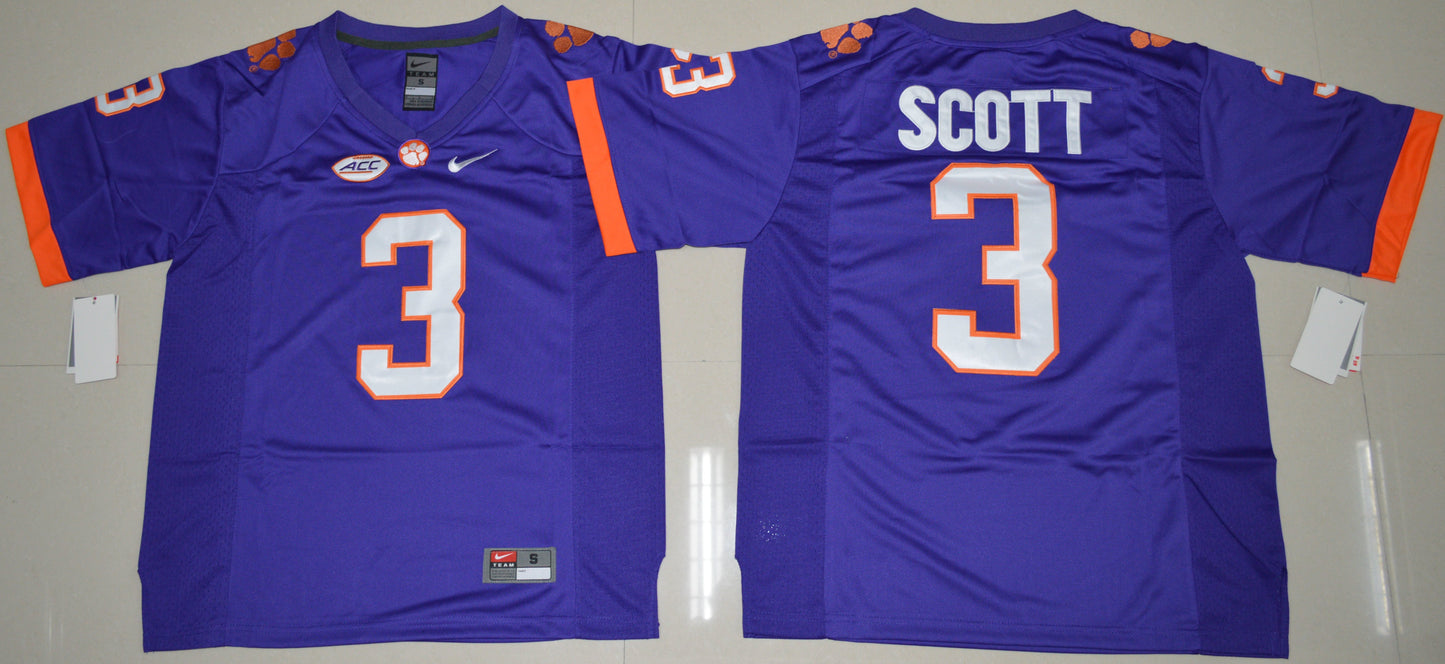 Artavis Scott 3 Purple 2016 College Football Jersey football jersey product view 1