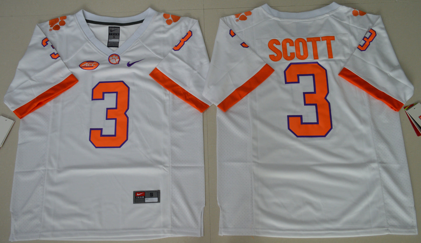 Artavis Scott 3 White 2016 College Football Jersey football jersey product view 1