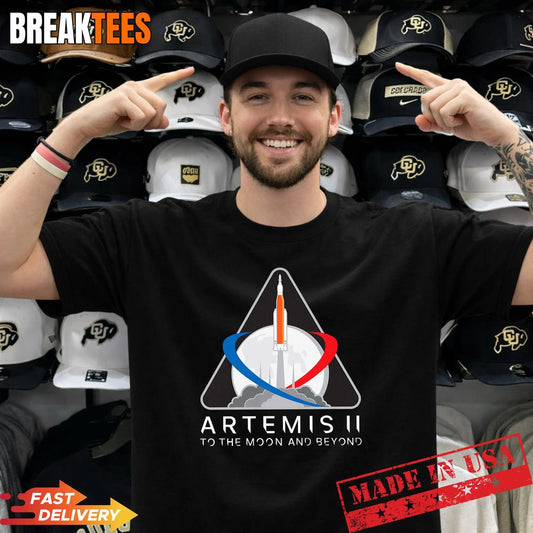 Artemis 2 Patch Mission Badge SLS Rocket Launch System T-Shirt Unisex T-shirt, Sweatshirt, Hoodie, Long Sleeve Tee - T-Shirt, Sweatshirt, Hoodie