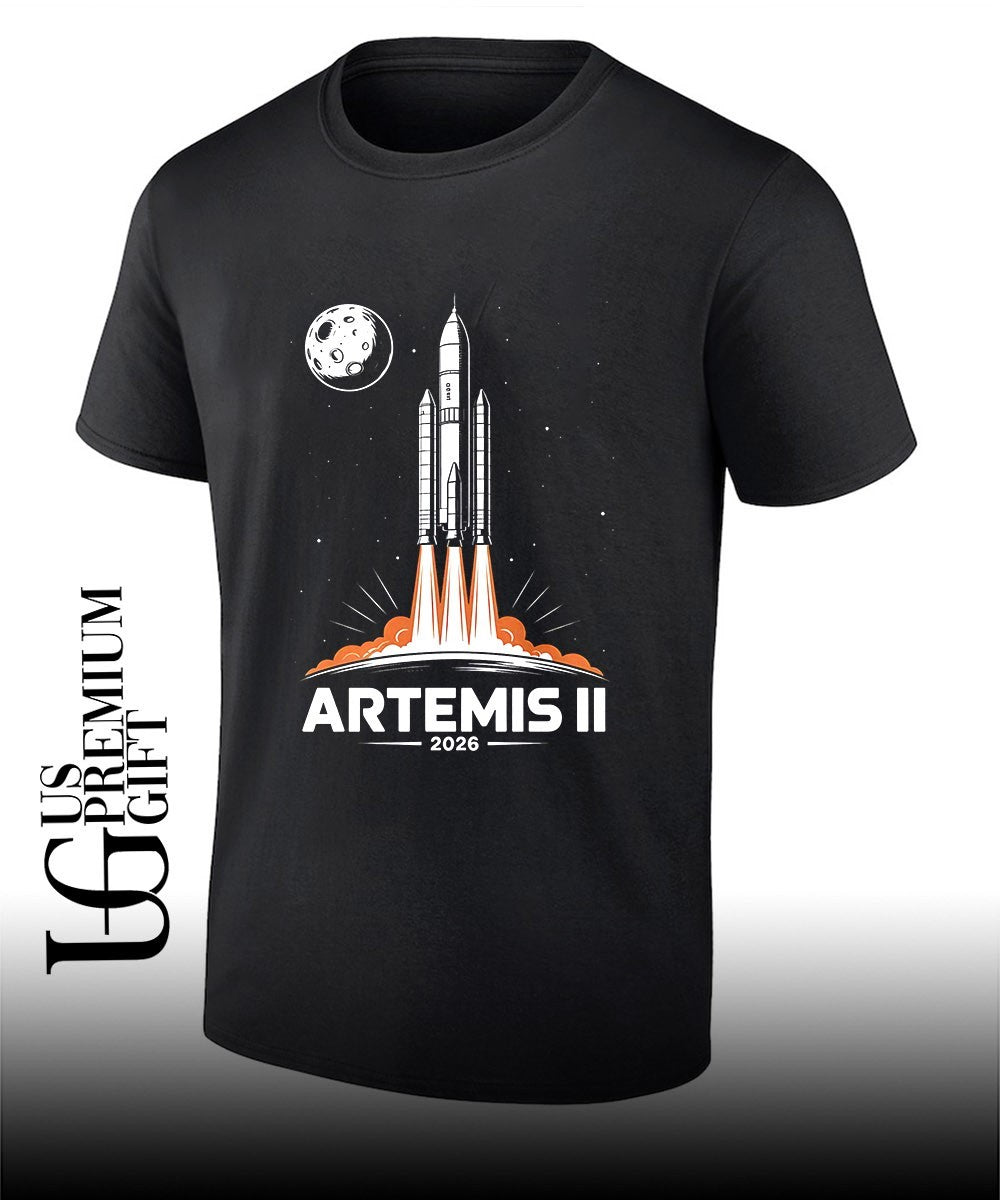 Artemis II 2026 Launch To The Moon shirt Unisex T-shirt, Sweatshirt, Hoodie, Long Sleeve Tee - T-Shirt, Sweatshirt, Hoodie