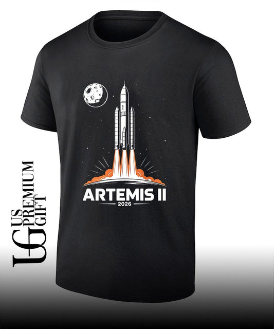 Artemis II 2026 Launch To The Moon shirt Unisex T-shirt, Sweatshirt, Hoodie, Long Sleeve Tee - T-Shirt, Sweatshirt, Hoodie