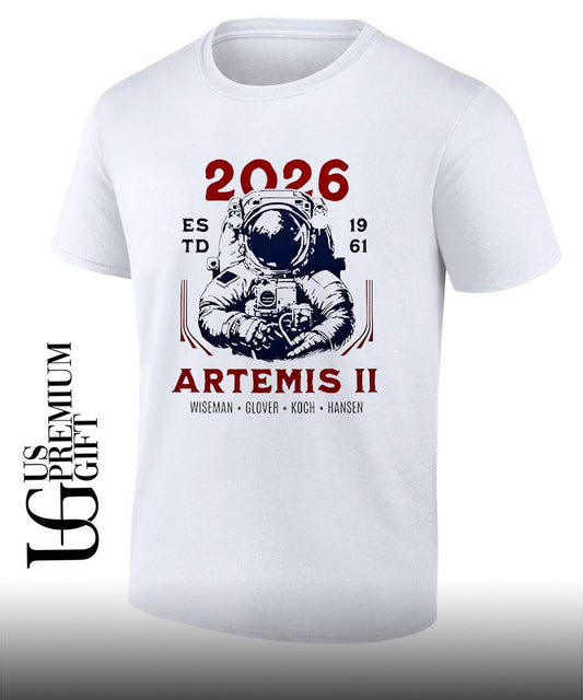 Artemis II 2026 Lunar Mission Crew shirt Unisex T-shirt, Sweatshirt, Hoodie, Long Sleeve Tee - T-Shirt, Sweatshirt, Hoodie
