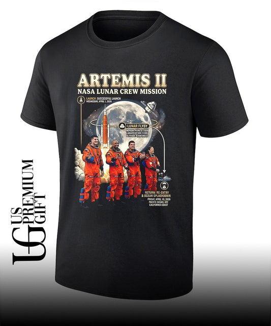 Artemis II Nasa Lunar Cew Mission shirt Unisex T-shirt, Sweatshirt, Hoodie, Long Sleeve Tee - T-Shirt, Sweatshirt, Hoodie