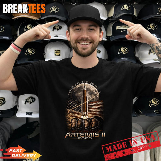 Artemis II Rocket Launch Space Exploration 2026 Shirt Unisex T-shirt, Sweatshirt, Hoodie, Long Sleeve Tee - T-Shirt, Sweatshirt, Hoodie