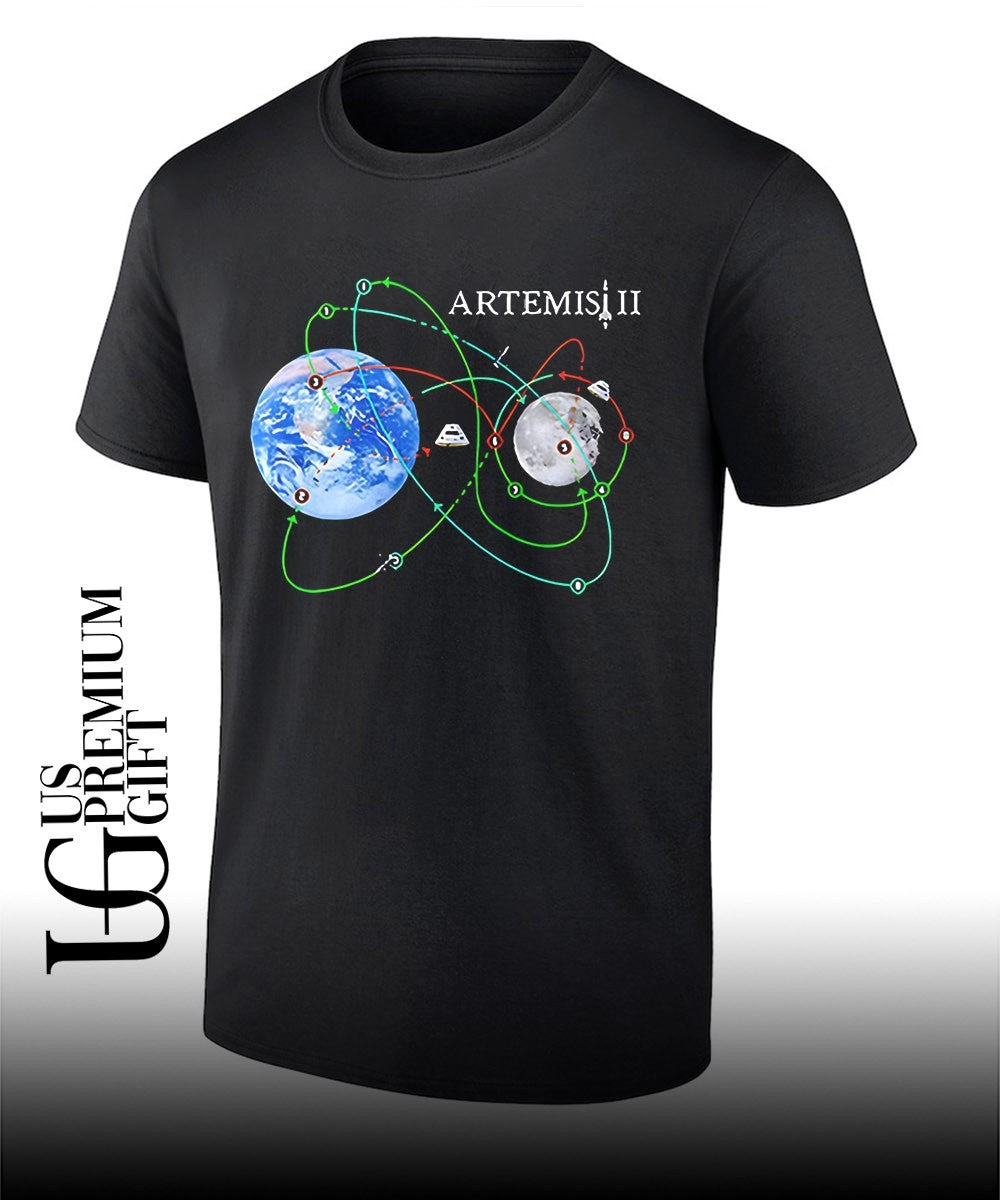 Artemis II moon mission NASA space program T-shirt Unisex T-shirt, Sweatshirt, Hoodie, Long Sleeve Tee - T-Shirt, Sweatshirt, Hoodie