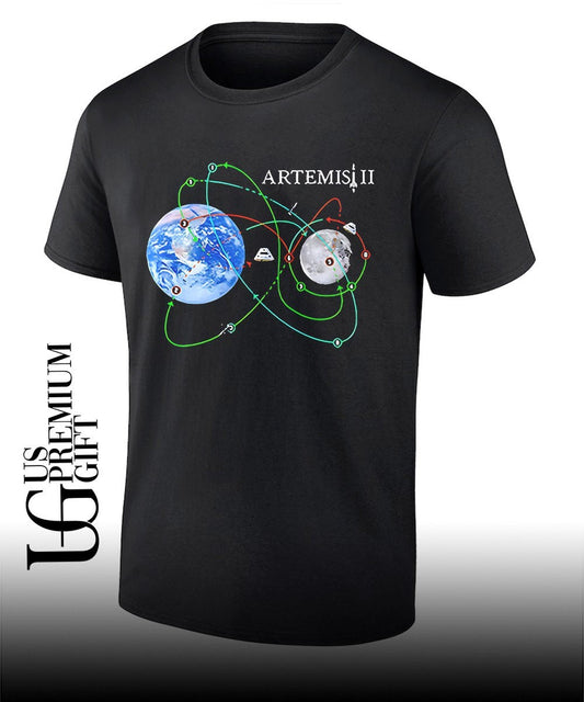 Artemis II moon mission NASA space program T-shirt Unisex T-shirt, Sweatshirt, Hoodie, Long Sleeve Tee - T-Shirt, Sweatshirt, Hoodie