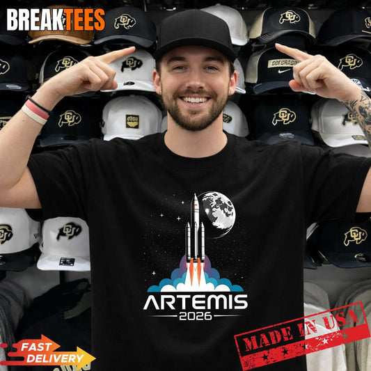 Artemis Launch to The Moon T-Shirt Unisex T-shirt, Sweatshirt, Hoodie, Long Sleeve Tee - T-Shirt, Sweatshirt, Hoodie