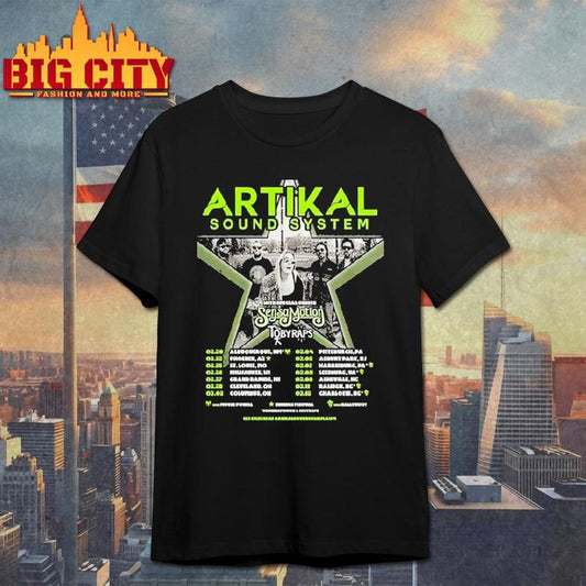 Artikal Sound System February March Tour 2026 Shirt Unisex T-shirt, Sweatshirt, Hoodie, Long Sleeve Tee - T-Shirt, Sweatshirt, Hoodie