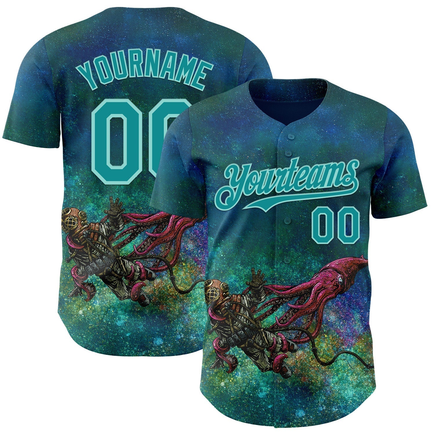 Custom Blue Teal-Ice Blue David Lozeau Ensnared Authentic Baseball Jersey baseball jersey product view 1