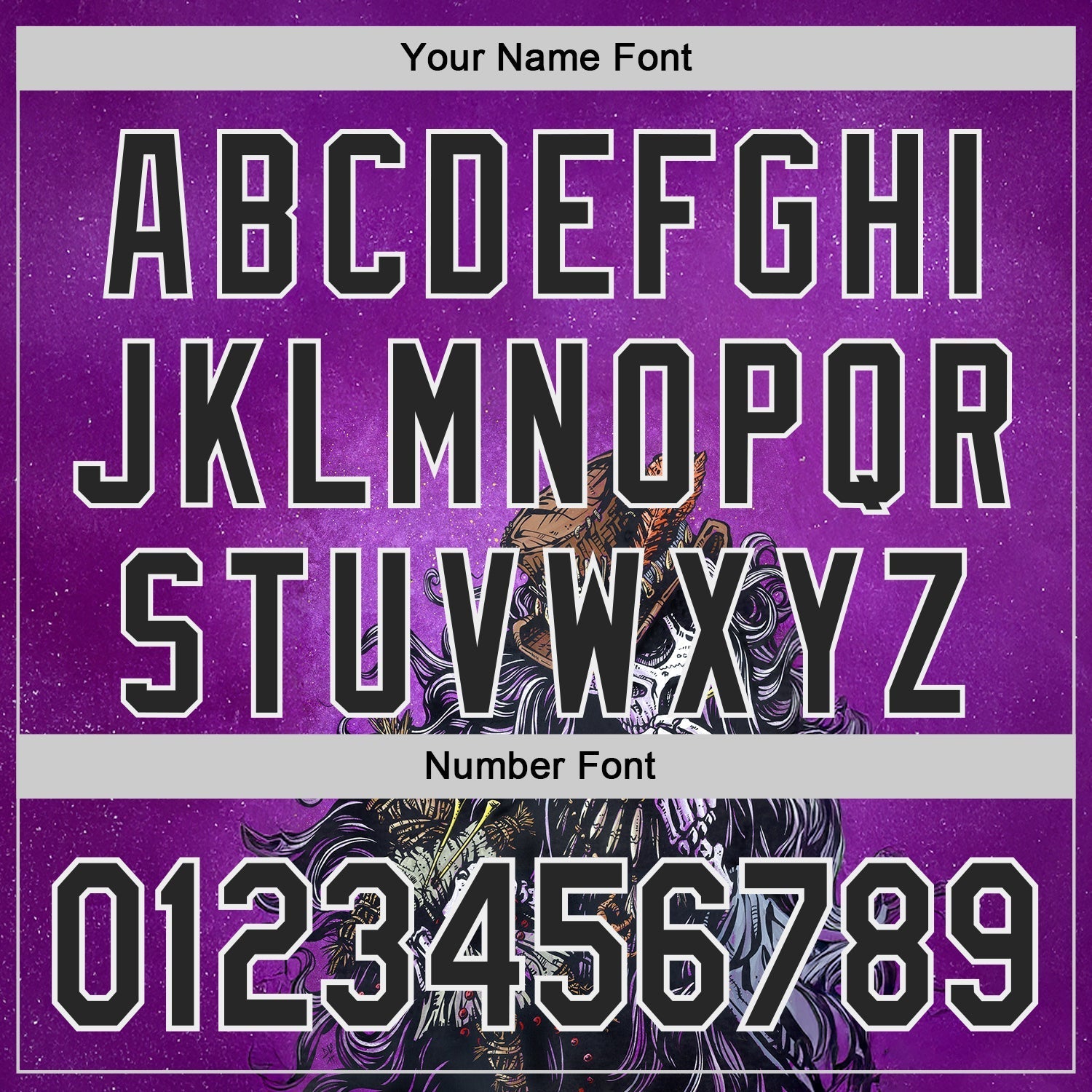 Custom Purple Black-White David Lozeau Voodoo Priest Authentic Baseball Jersey baseball jersey product view 5