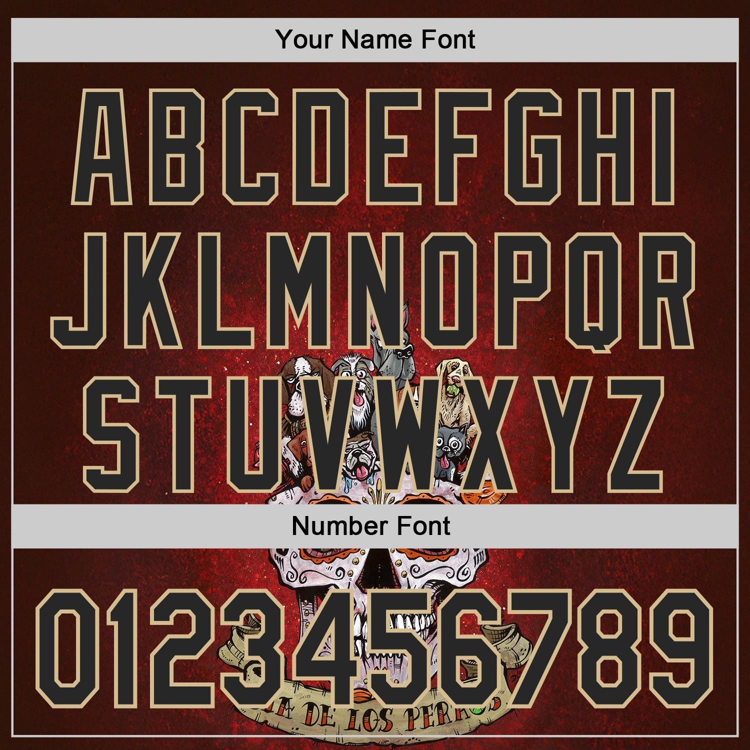 Custom Red Black-Vegas Gold David Lozeau Dia De Los Perros Authentic Baseball Jersey baseball jersey product view 5