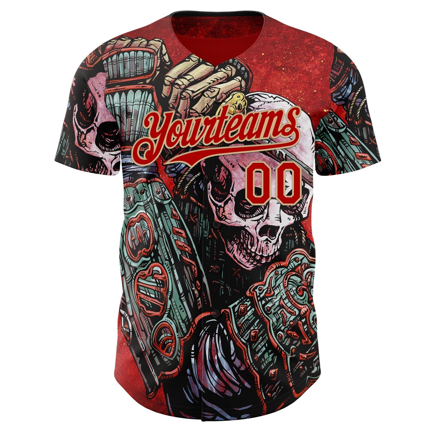 Custom Red-Vegas Gold David Lozeau Strength Authentic Baseball Jersey baseball jersey product view 2