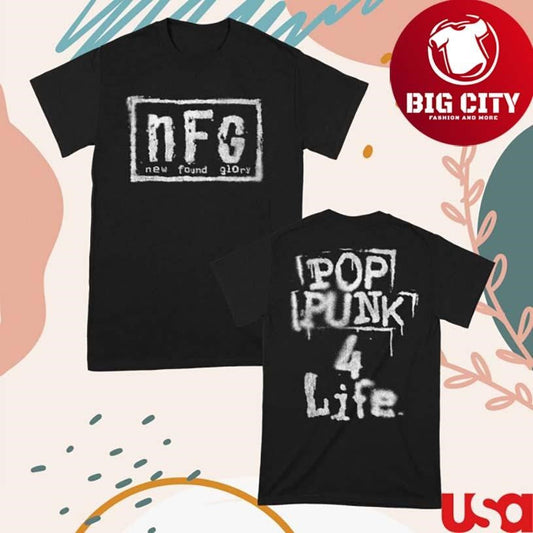 Artistfirst New Found Glory Pop Punk 4 Life Two Sided Shirt Unisex T-shirt, Sweatshirt, Hoodie, Long Sleeve Tee - T-Shirt, Sweatshirt, Hoodie