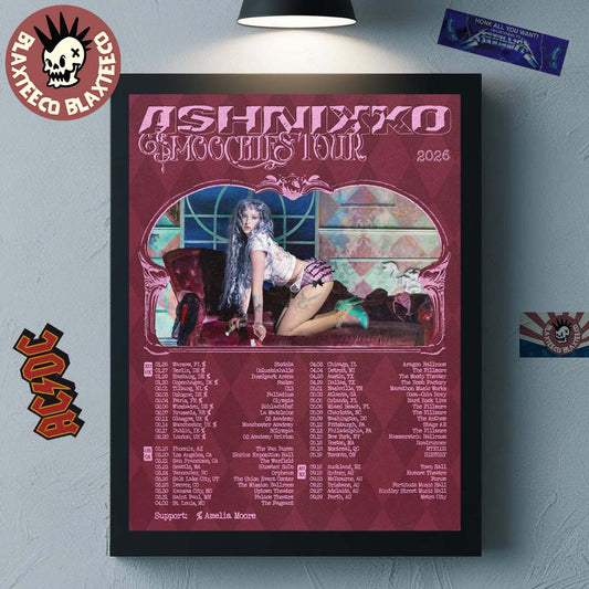 Ashnikko Smoochies Tour 2026 World Tour Schedule Dates Home Decor Poster Canvas Unisex T-shirt, Sweatshirt, Hoodie, Long Sleeve Tee - T-Shirt, Sweatshirt, Hoodie