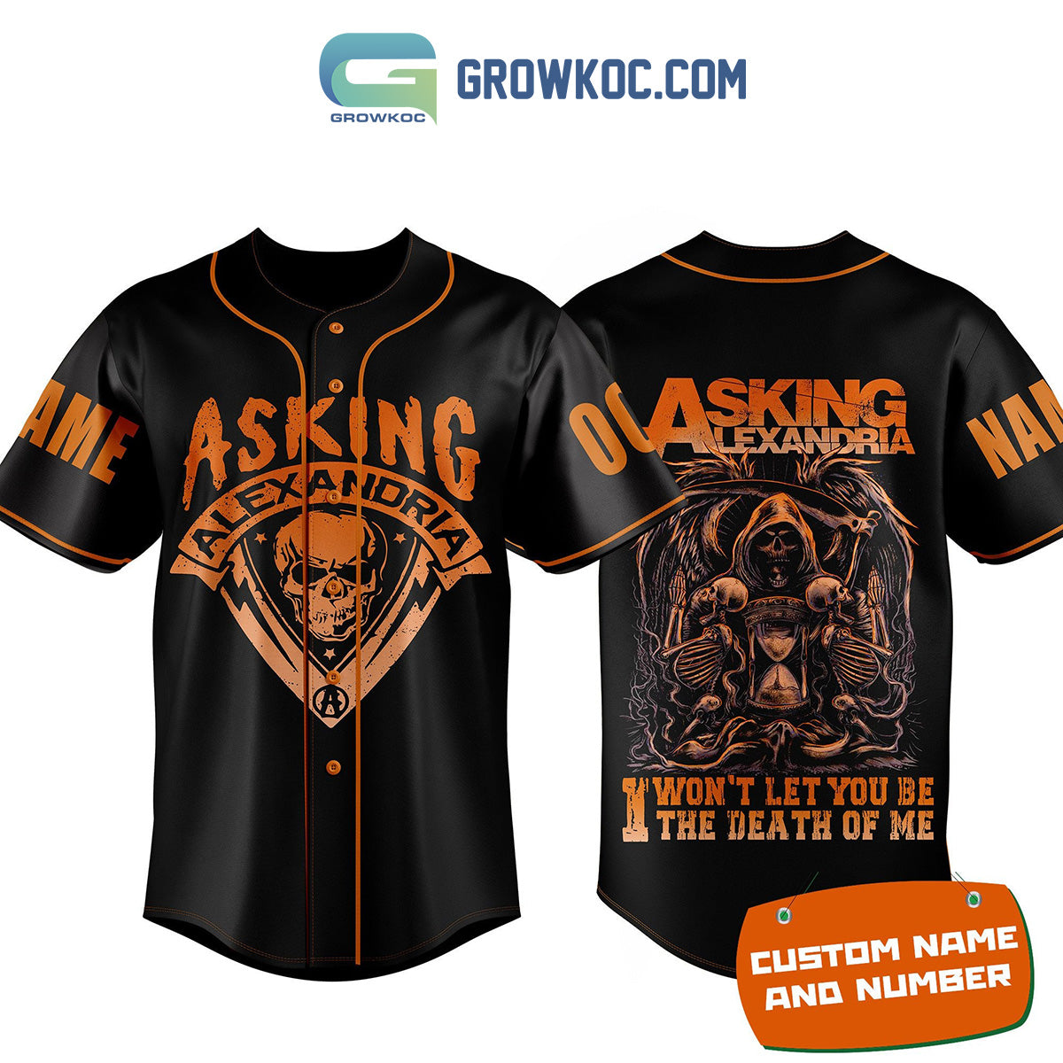 Asking Alexandra Death Of Me Personalized Baseball Jersey baseball jersey product view 1