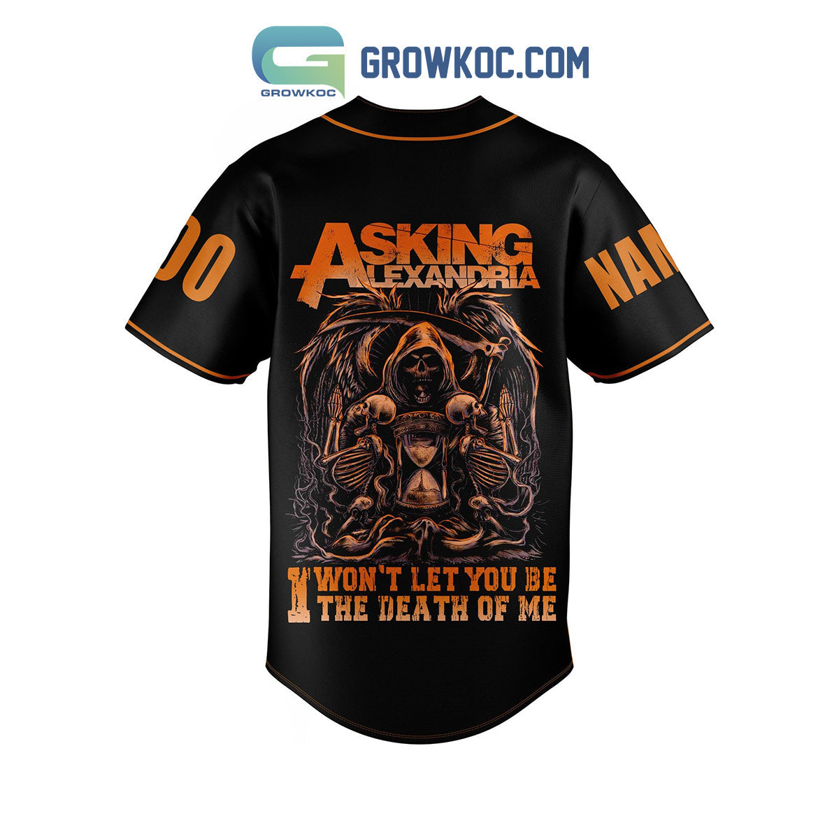 Asking Alexandra Death Of Me Personalized Baseball Jersey baseball jersey product view 2