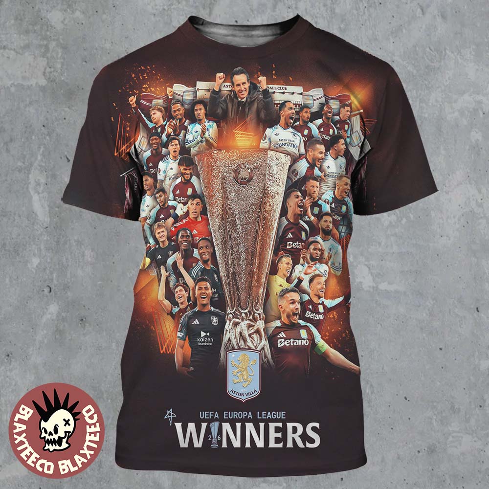 Aston Villa 2026 Istanbul Final UEFA Europa League Winners All Over Print Shirt Unisex T-shirt, Sweatshirt, Hoodie, Long Sleeve Tee - T-Shirt, Sweatshirt, Hoodie