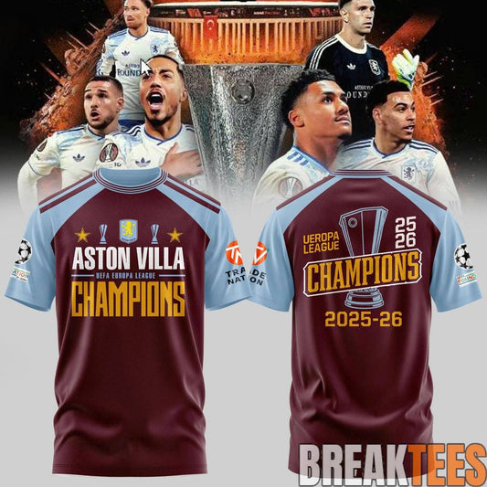 Aston Villa Europa League Champions Limited Shirt Unisex T-shirt, Sweatshirt, Hoodie, Long Sleeve Tee - T-Shirt, Sweatshirt, Hoodie