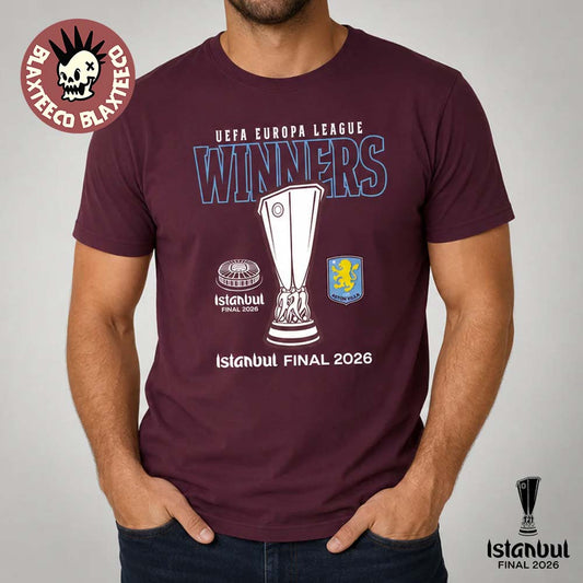 Aston Villa Istanbul 2026 UEL Final Winners T-Shirt Unisex T-shirt, Sweatshirt, Hoodie, Long Sleeve Tee - T-Shirt, Sweatshirt, Hoodie
