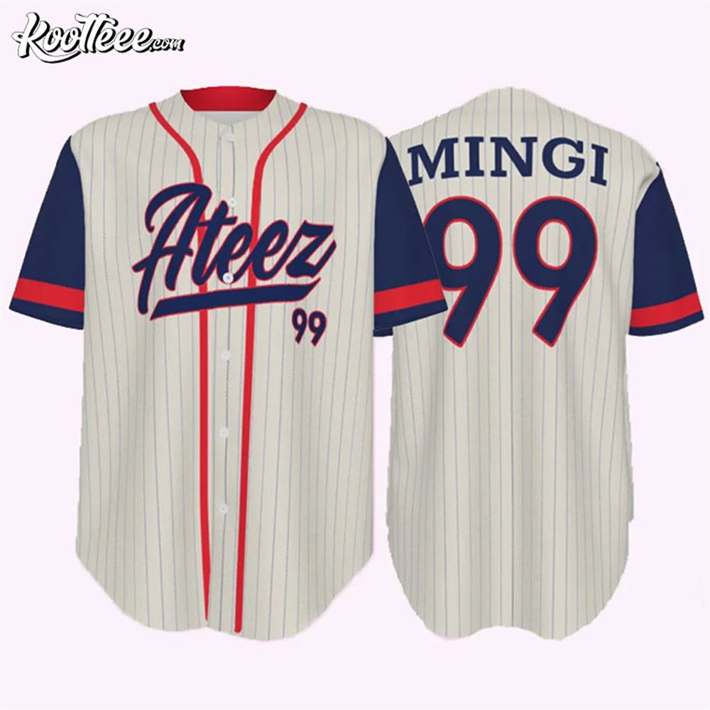 Ateez Kpop Custom Baseball Jersey baseball jersey product view 1