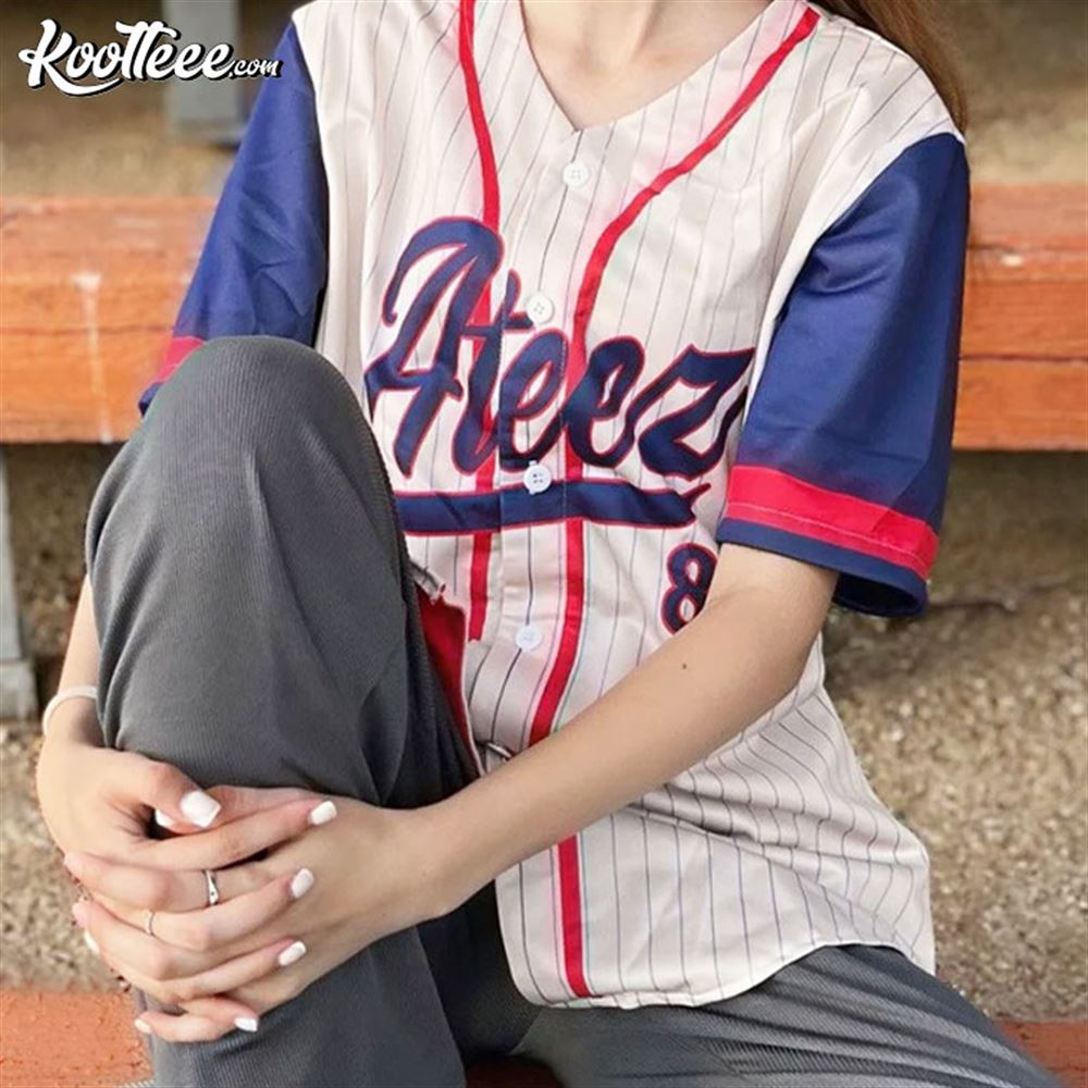Ateez Kpop Custom Baseball Jersey baseball jersey product view 2