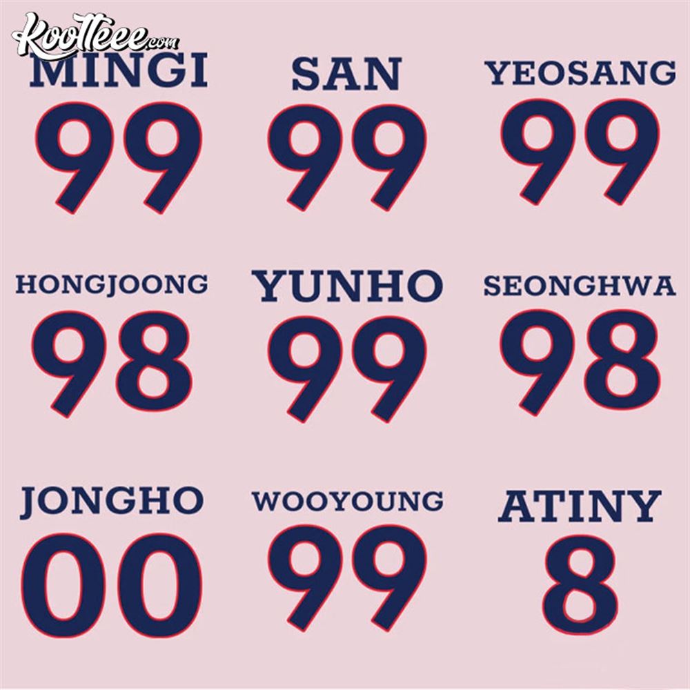 Ateez Kpop Custom Baseball Jersey baseball jersey product view 4
