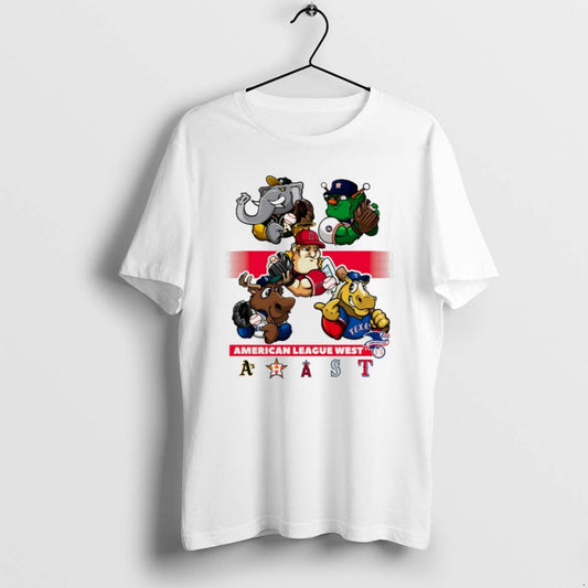 Athletics Houston Astros La Angels Seattle Mariners Texas Rangers American League West T Shirts - T-Shirt, Sweatshirt, Hoodie