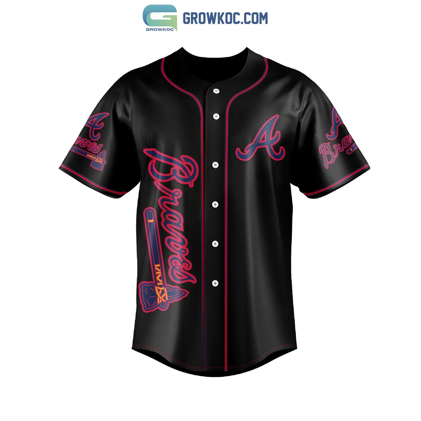 Atlanta Braves MLB 1871 Baseball Jersey baseball jersey product view 3