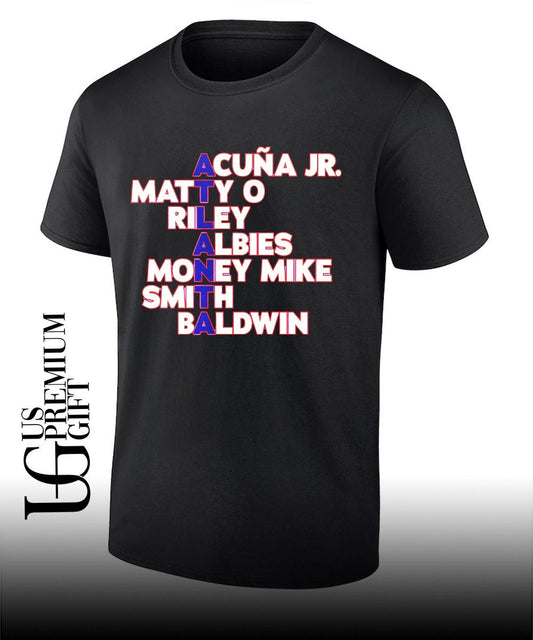 Atlanta Braves baseball names 2026 shirt Unisex T-shirt, Sweatshirt, Hoodie, Long Sleeve Tee - T-Shirt, Sweatshirt, Hoodie
