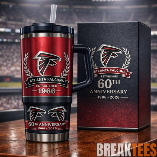 Atlanta Falcons 60th Anniversary YETI Tumbler Unisex T-shirt, Sweatshirt, Hoodie, Long Sleeve Tee - T-Shirt, Sweatshirt, Hoodie