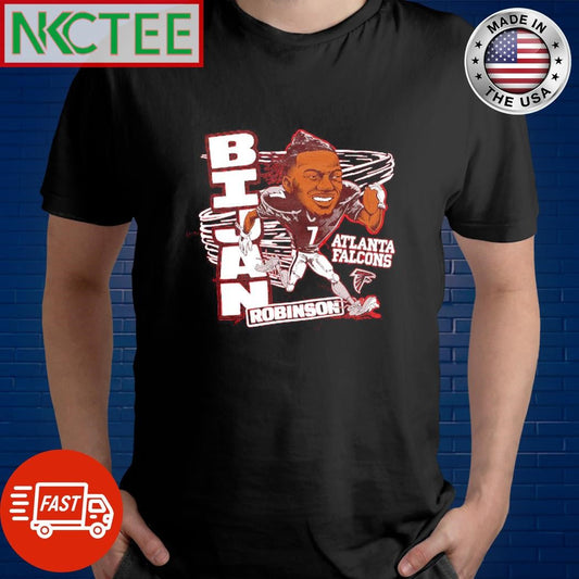 Atlanta Falcons Bijan Robinson hold ball run shirt Unisex T-shirt, Sweatshirt, Hoodie, Long Sleeve Tee - T-Shirt, Sweatshirt, Hoodie
