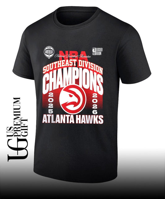 Atlanta Hawks 2026 Southeast Division Champions Locker Room shirt Unisex T-shirt, Sweatshirt, Hoodie, Long Sleeve Tee - T-Shirt, Sweatshirt, Hoodie