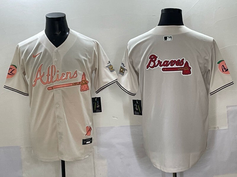 Atlanta Braves Warriors 5 Collaboration Style 3 Baseball Jersey baseball jersey product view 1