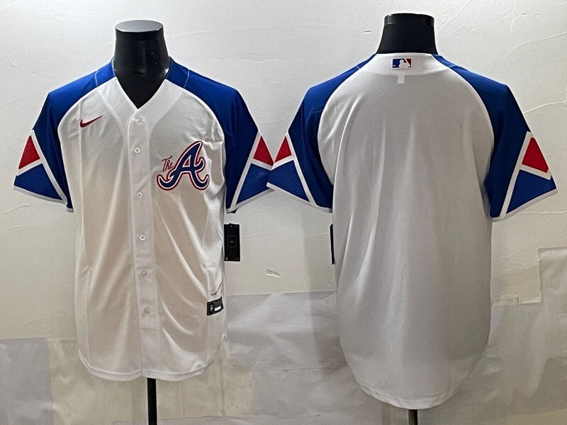 Atlanta Braves Warriors City Adult Baseball Jersey baseball jersey product view 1