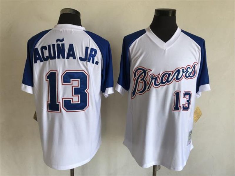 Atlanta Braves #13 Ronald Acuna Jr Style 4 Baseball Jersey baseball jersey product view 1