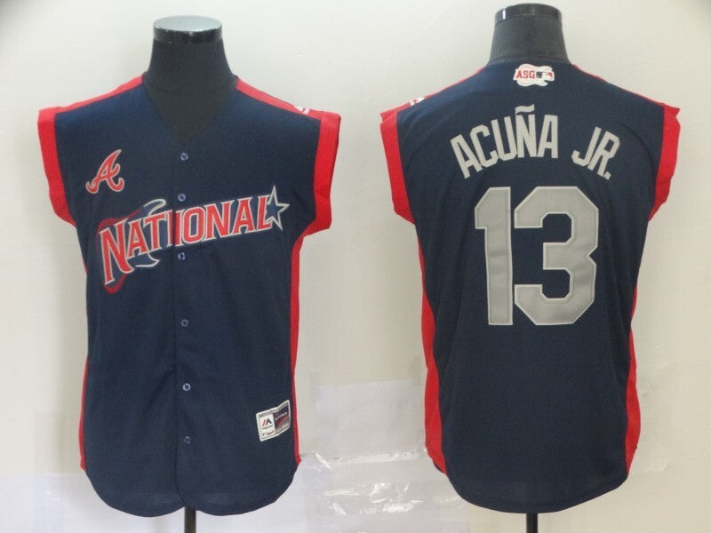 Atlanta Braves #13 Ronald Acuna Jr Baseball Jersey baseball jersey product view 1