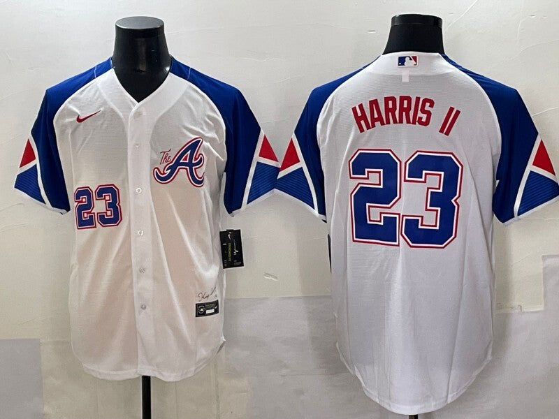 Atlanta Braves #23 Michael Harris II Warriors City Adult Style 1 Baseball Jersey baseball jersey product view 1