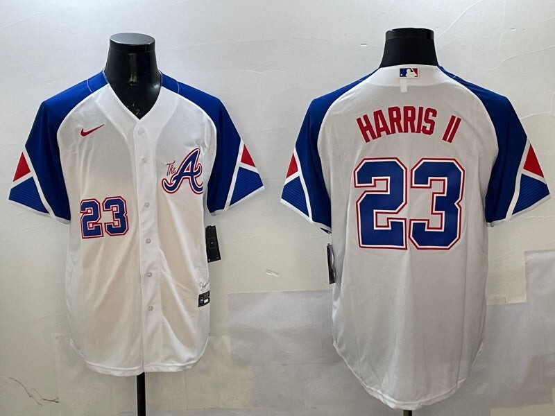 Atlanta Braves #23 Michael Harris II Warriors City Adult Style 2 Baseball Jersey baseball jersey product view 1