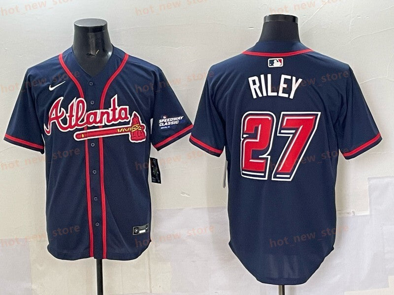 Atlanta Braves #27 Austin Riley Warriors Special Edition Style 3 Baseball Jersey baseball jersey product view 1