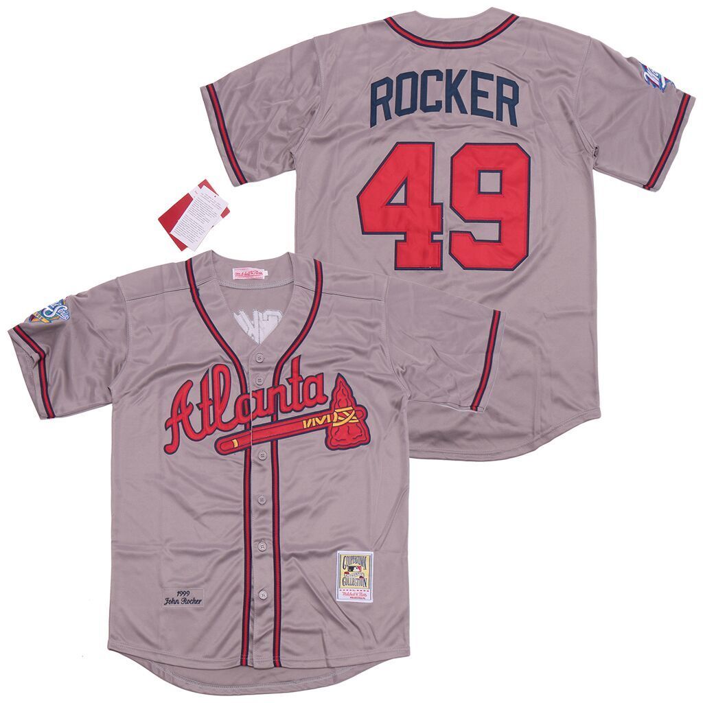 Atlanta Braves #49 Julio Teheran Baseball Jersey baseball jersey product view 1