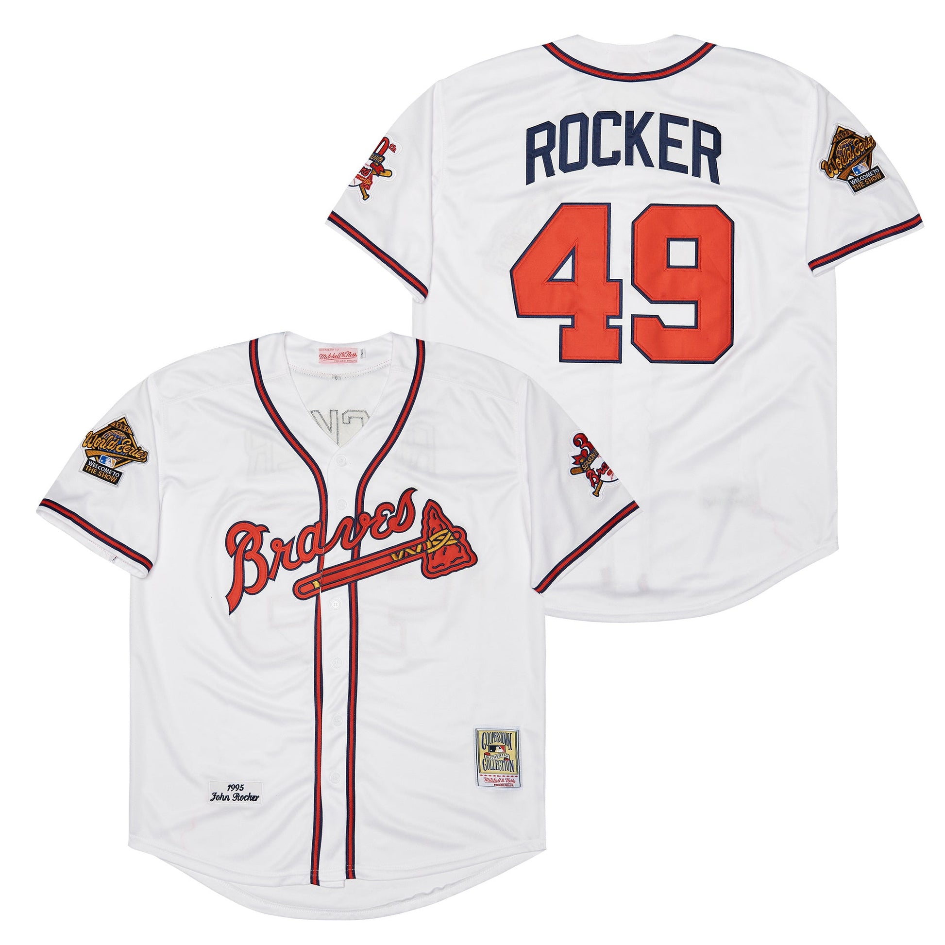 Atlanta Braves #49 Rocker Baseball Jersey baseball jersey product view 1