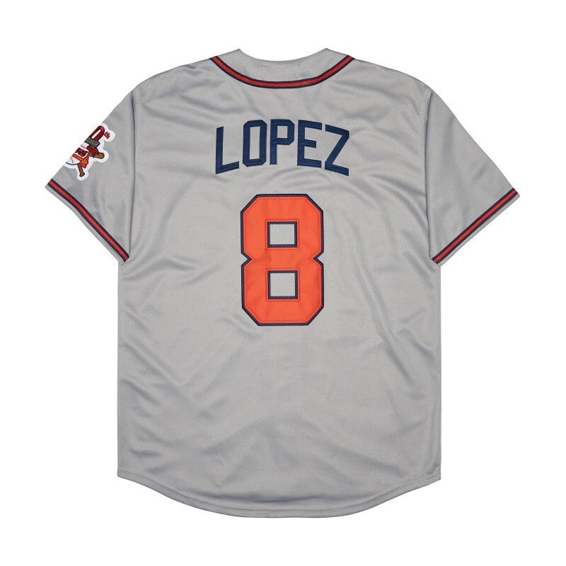 Atlanta Braves #8 JAVIER LOPEZ Style 1 Baseball Jersey baseball jersey product view 1